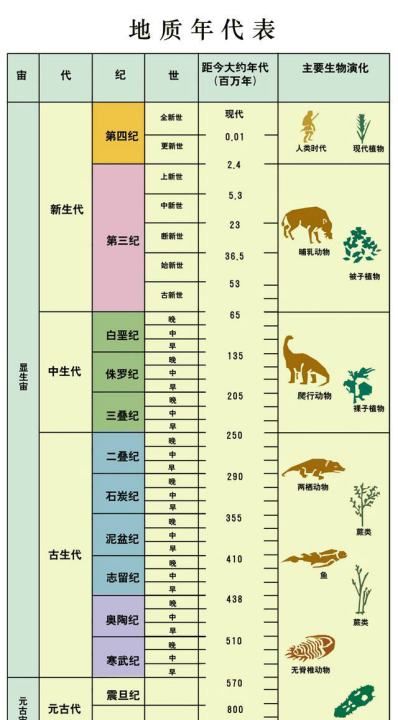 地质年代怎么样划分，地质年代单位从高级到低级依次是图2