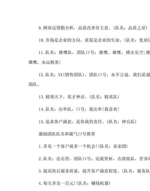 团队名字和口号,团队队名和口号图2