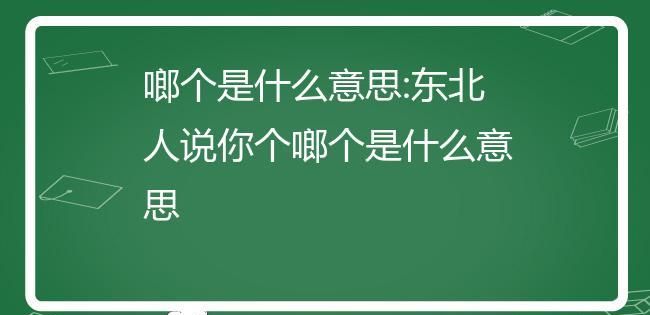 啷个儿什么意思,东北话啷个儿是什么意思图2