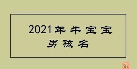 好听的牛宝宝男孩名字大全集,男牛宝宝名字大全202洋气