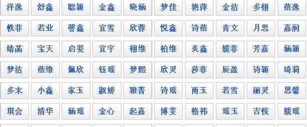 宝宝取名名字查询,女宝宝免费取名字