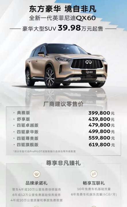 英菲尼迪qx60有四驱版本吗？,配置小幅升级 英菲尼迪新款QX60四驱全能版售56.98万元图21