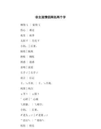 两个字情侣网名最唯美,二字情侣网名干净小清新图4