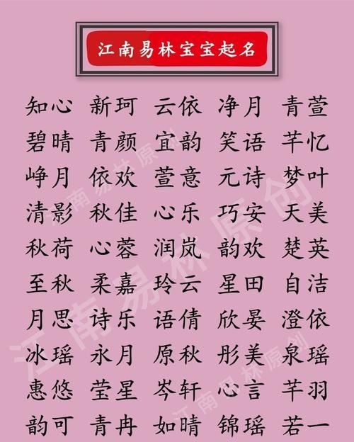 典故取名字女孩,有典故的女孩名字大全集