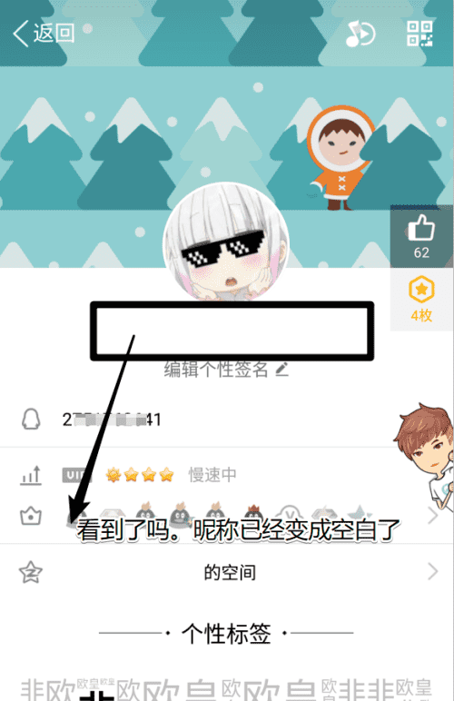 qq昵称怎么设置空白,如何使用电脑将qq昵称设置为空白昵称显示图2