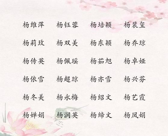 好听的杨姓女孩名字,女孩姓杨取什么名字好听图2