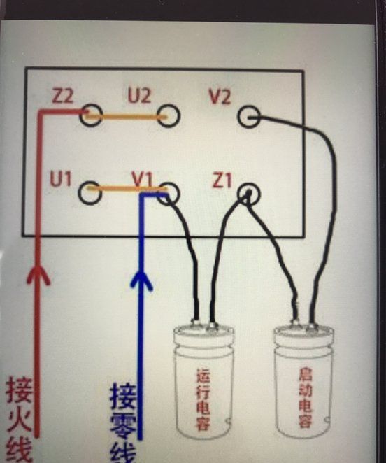 单相电机电容怎么接,单相电机电容怎么接线图6