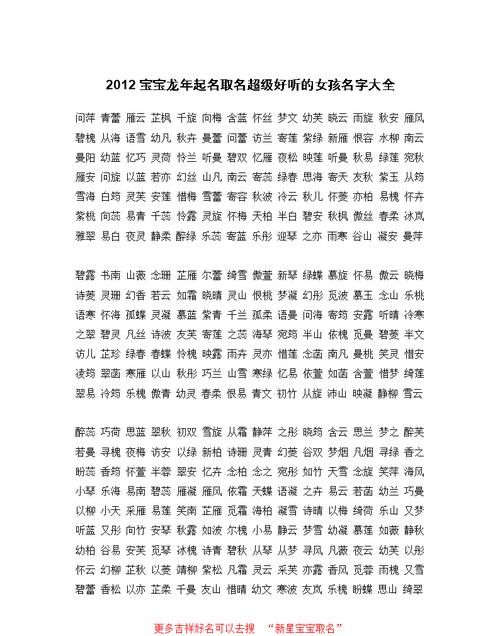 宝宝起名 女孩名字大全,牛年女宝宝名字大全202免费取名图1