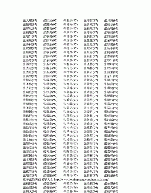 姓张的男宝宝名字大全 免费,张姓男宝宝取名字大全集2022图5
