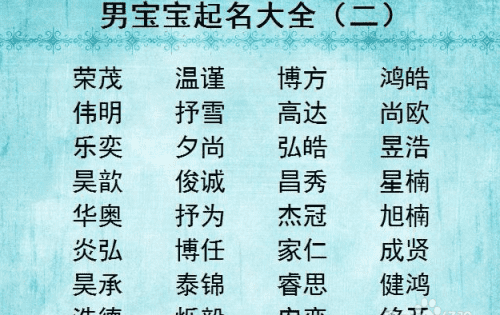 给小孩取名字大全2020,刚出生的宝宝取名免费图3