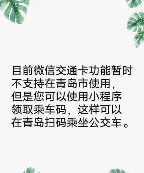 青岛公交车可以微信支付图2