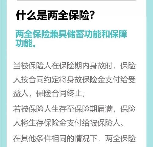 两全保险有储蓄性,两全保险和终身寿的区别图3