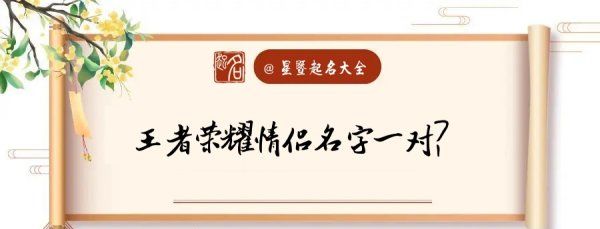 王者荣耀情侣名字一对简洁,王者荣耀独一无二的情侣名字两个字图3