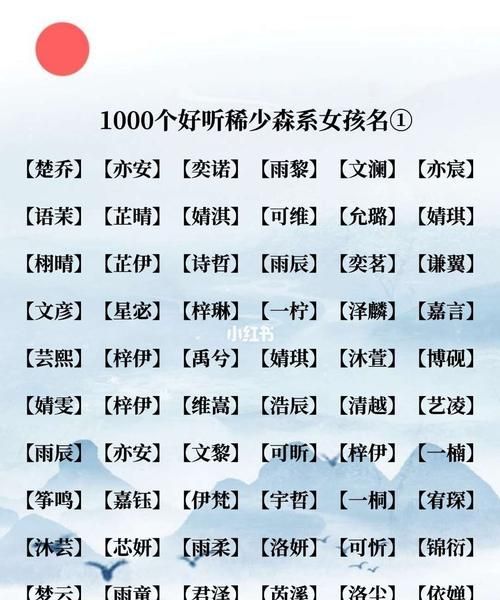 000个好听女孩名字,200个女孩名字好听的女孩名字大全集