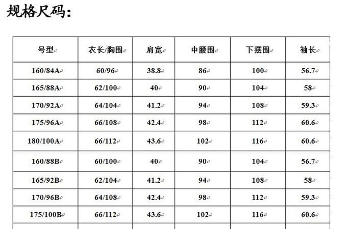 衣服6084a是什么意思,裤子尺码68a是什么意思图6