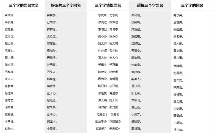 顺口三个字网名,顺口的三个字网名带楠字图4