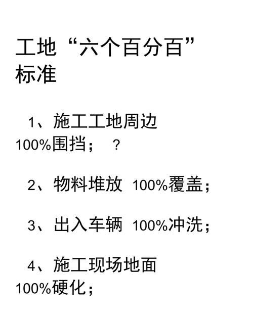 工地六个百分百有哪些,六个百分百要图1