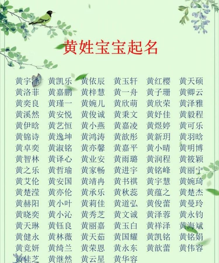 黄姓女孩名字大全免费,姓黄好听稀少的女孩名字属虎图8