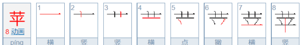 苹的笔顺,英文字母的笔顺笔画顺序表图2